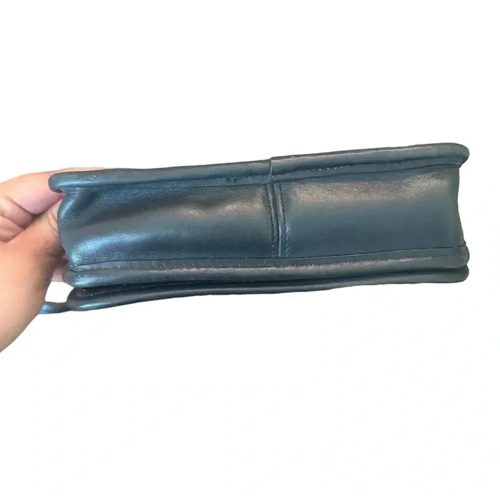 Coach Vintage Black Leather Compact Pouch C4B-9620